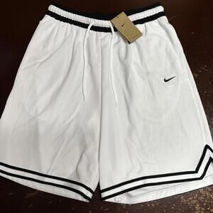 Nike Dri-FIT DNA Basketball Shorts DH7160-100 White Black Men’s Size LARGE